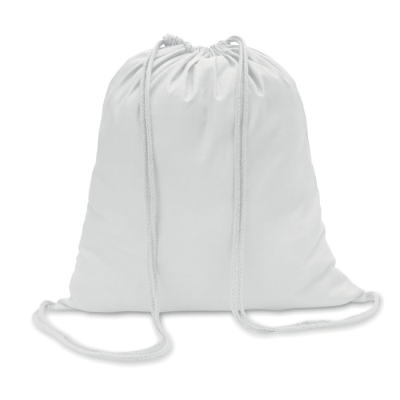 100GR & M² COTTON DRAWSTRING BAG in White