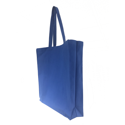 10OZ DYED SUSTAINABLE CANVAS SHOPPER TOTE BAG with Gusset