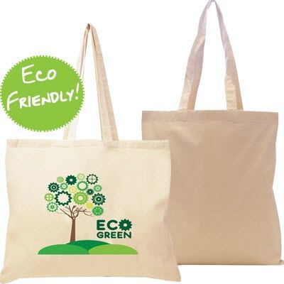 10OZ ECO FRIENDLY NATURAL SUSTAINABLE COTTON CANVAS SHOPPER TOTE BAG with Gusset