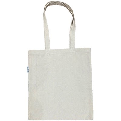 10OZ NATURAL ORGANIC COTTON SHOPPER with Long Handles