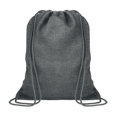 1200D HEATHERED DRAWSTRING BAG in Grey