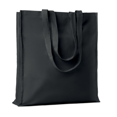 140GR & M² COTTON SHOPPER TOTE BAG in Black