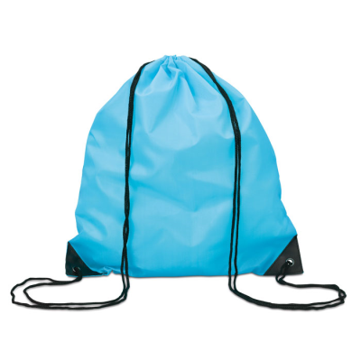 190T POLYESTER DRAWSTRING BAG in Blue