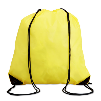 190T POLYESTER DRAWSTRING BAG in Yellow