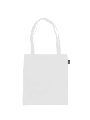 190T POLYESTER RPET SHOPPER in White