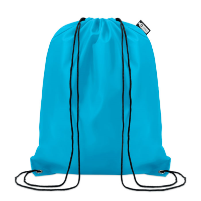 190T RPET DRAWSTRING BAG in Blue