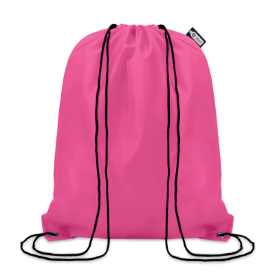 190T RPET DRAWSTRING BAG in Pink