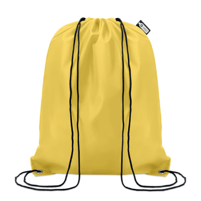 190T RPET DRAWSTRING BAG in Yellow