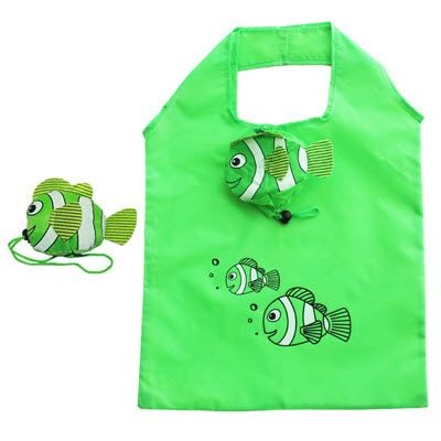 210D POLYESTER BESPOKE FOLDING CUSTOM SHAPE SCRUNCHY PROMOTIONAL BAG