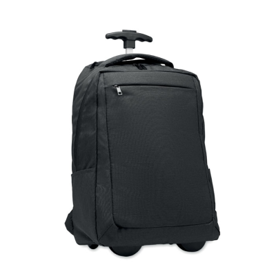 480D RPET BACKPACK RUCKSACK TROLLEY in Black