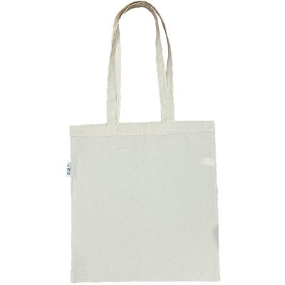 5OZ NATURAL ORGANIC COTTON SHOPPER with Long Handles