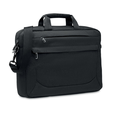 600 RPET LAPTOP BAG in Black