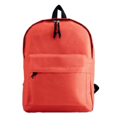 600D POLYESTER BACKPACK RUCKSACK in Red