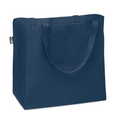 600D RPET LARGE SHOPPER TOTE BAG in Blue