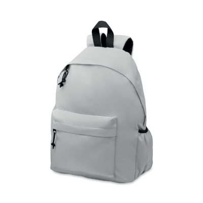 600D RPET POLYESTER BACKPACK RUCKSACK in Grey