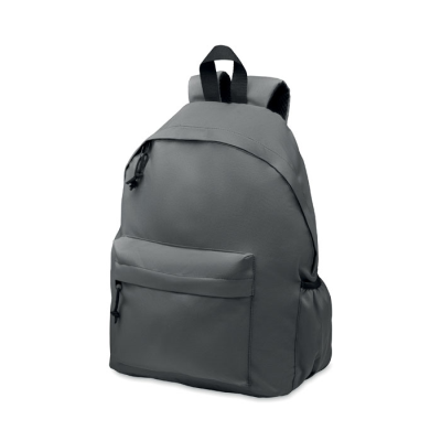 600D RPET POLYESTER BACKPACK RUCKSACK in Grey