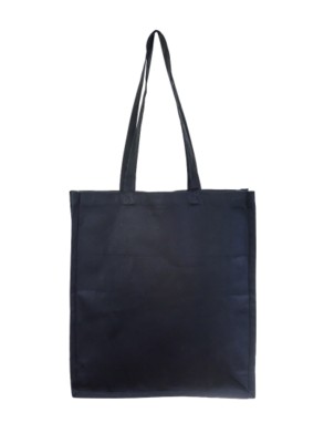 7OZ COTTON SHOPPER STRONG AND STURDY BAG in Black