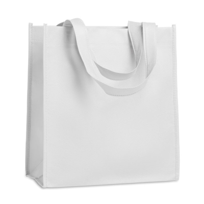 80GR_&_M² NONWOVEN SHOPPER TOTE BAG in White