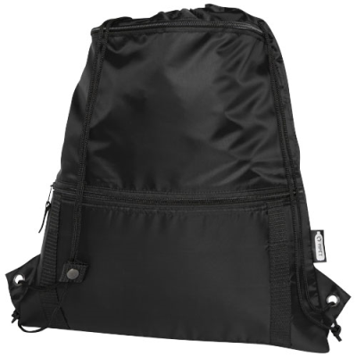 ADVENTURE RECYCLED THERMAL INSULATED DRAWSTRING BAG 9L in Solid Black