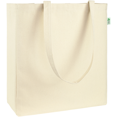 ALLINGTON RECYCLED 12OZ COTTON CANVAS SHOPPER TOTE in Natural