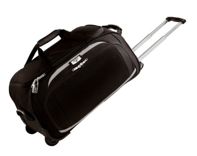 ANTLER APOLLO MEDIUM TROLLEY BAG in Black with Silver Trim