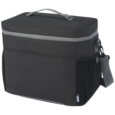 AQUA 20-CAN GRS RECYCLED WATER RESISTANT COOL BAG 22L in Solid Black