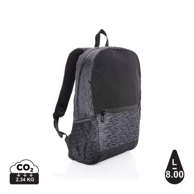 AWARE™ RPET REFLECTIVE LAPTOP BACKPACK RUCKSACK in Black