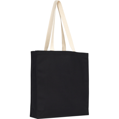 AYLESHAM ECO 8OZ COTTON CANVAS SHOPPER TOTE in Black