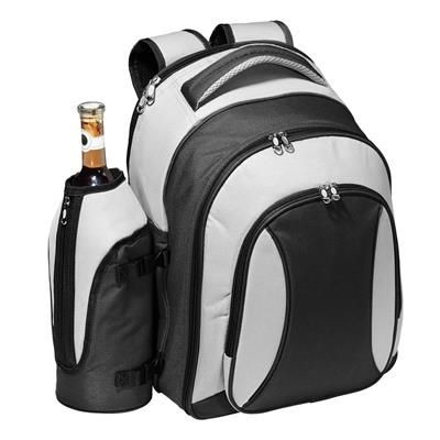 BACKPACK RUCKSACK PICNIC DELUXE in Black & Grey