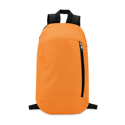 BACKPACK RUCKSACK with Front Pocket in Orange