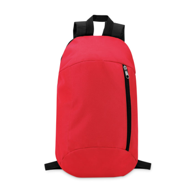 BACKPACK RUCKSACK with Front Pocket in Red