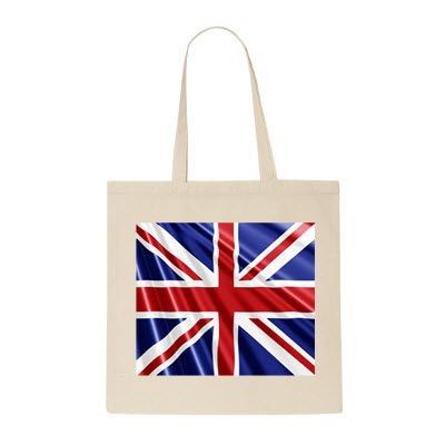 BRITISH MADE 100% NATURAL COTTON SHOPPER TOTE BAG FOR LIFE