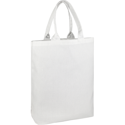 BUCKLAND ECO 10OZ COTTON CANVAS SHOPPER TOTE in White