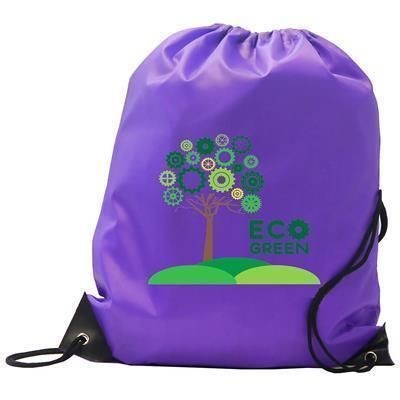 BURTON CHILDRENS RECYCLABLE 210D PURPLE POLYESTER GYM SACK DRAWSTRING BAG