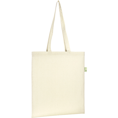 CANTERBURY ECO 5OZ RECYCLED COTTON TOTE SHOPPER in Natural