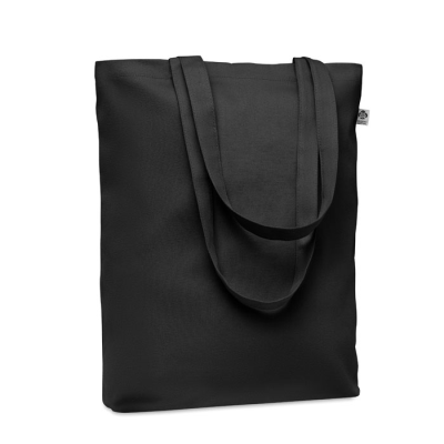 CANVAS SHOPPER TOTE BAG 270 GR & M² in Black