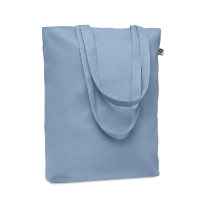 CANVAS SHOPPER TOTE BAG 270 GR & M² in Blue