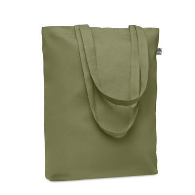 CANVAS SHOPPER TOTE BAG 270 GR & M² in Green