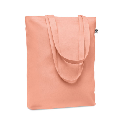 CANVAS SHOPPER TOTE BAG 270 GR & M² in Orange