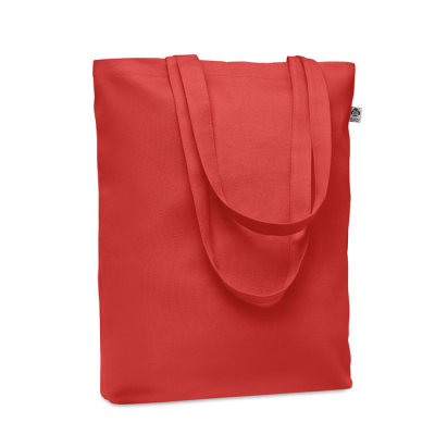 CANVAS SHOPPER TOTE BAG 270 GR & M² in Red