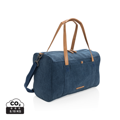 CANVAS TRAVEL & WEEKEND BAG PVC FREE in Blue