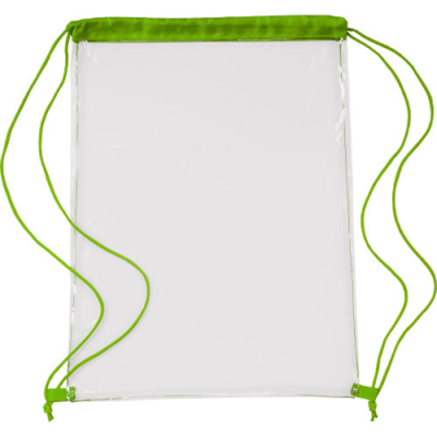 CLEAR TRANSPARENT BACKPACK RUCKSACK in Lime