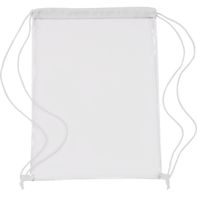 CLEAR TRANSPARENT BACKPACK RUCKSACK in White