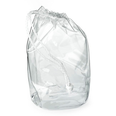 CLEAR TRANSPARENT PVC DRAWSTRING BAG