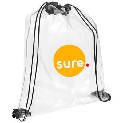 CLEAR TRANSPARENT PVC DRAWSTRING BAG