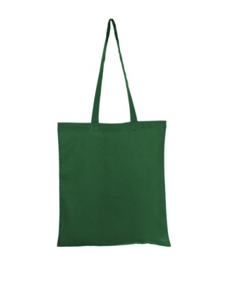 COLOUR 4OZ COTTON SHOPPER with Long Handles in Dark Green