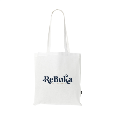 COLOUR SQUARE BAG GRS RECYCLED COTTON (150 G & M²) in White