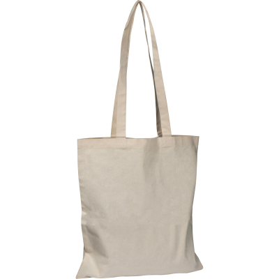 COTTON BAG with Long Handles 180g & M² in Beige