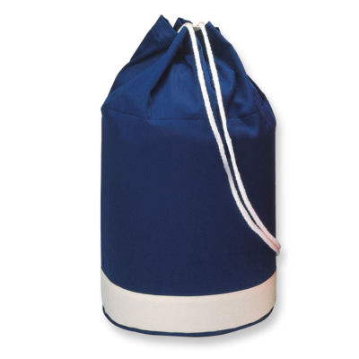 COTTON DUFFLE BAG BICOLOUR in Blue