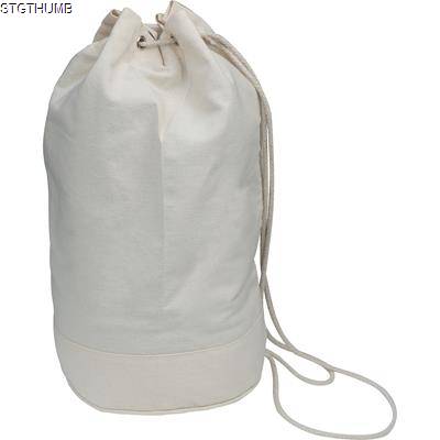 COTTON DUFFLE BAG in White